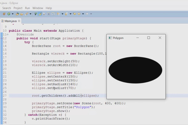 JavaFX för GUI-utveckling - 39 rektanglar och ellipser