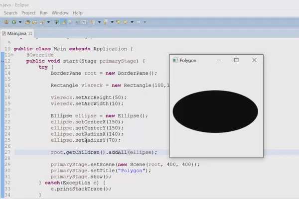 JavaFX for GUI-utvikling - 39 rektangler og ellipser