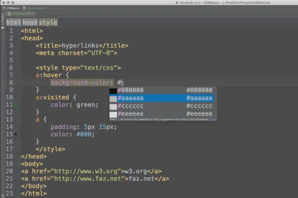 Zlepšení 39 hyperodkazů v HTML, CSS a JavaScript základech.