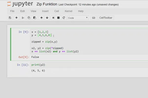 Python-Programmierung für Einsteiger – 39 Zip-Funktion