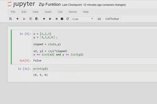 Başlangıç için Python programlama - 39 Zip fonksiyonu.