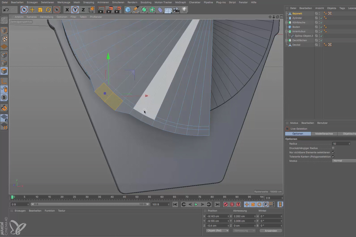 Cinema 4D för nybörjare - 3D-praxis: 6.7 Bajonett
