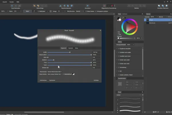 Affinity Designer-ohje – Perusteet: 6.3 | Sivellintyökalu
