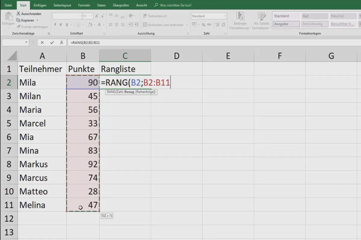 Tutorial Excel: Pivot, diagram, dan desain tabel untuk presentasi data yang menarik perhatian - 5.6 Buat peringkat secara otomatis