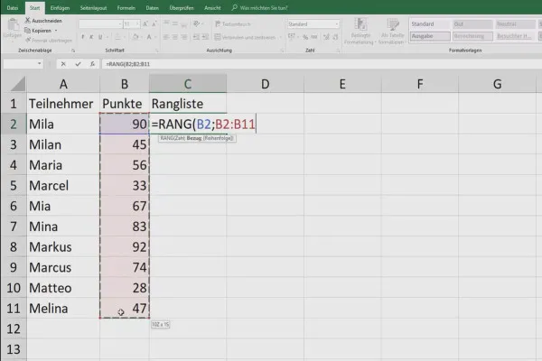 Tutorial Excel: Pivot, diagram, dan desain tabel untuk presentasi data yang menarik perhatian - 5.6 Buat peringkat secara otomatis