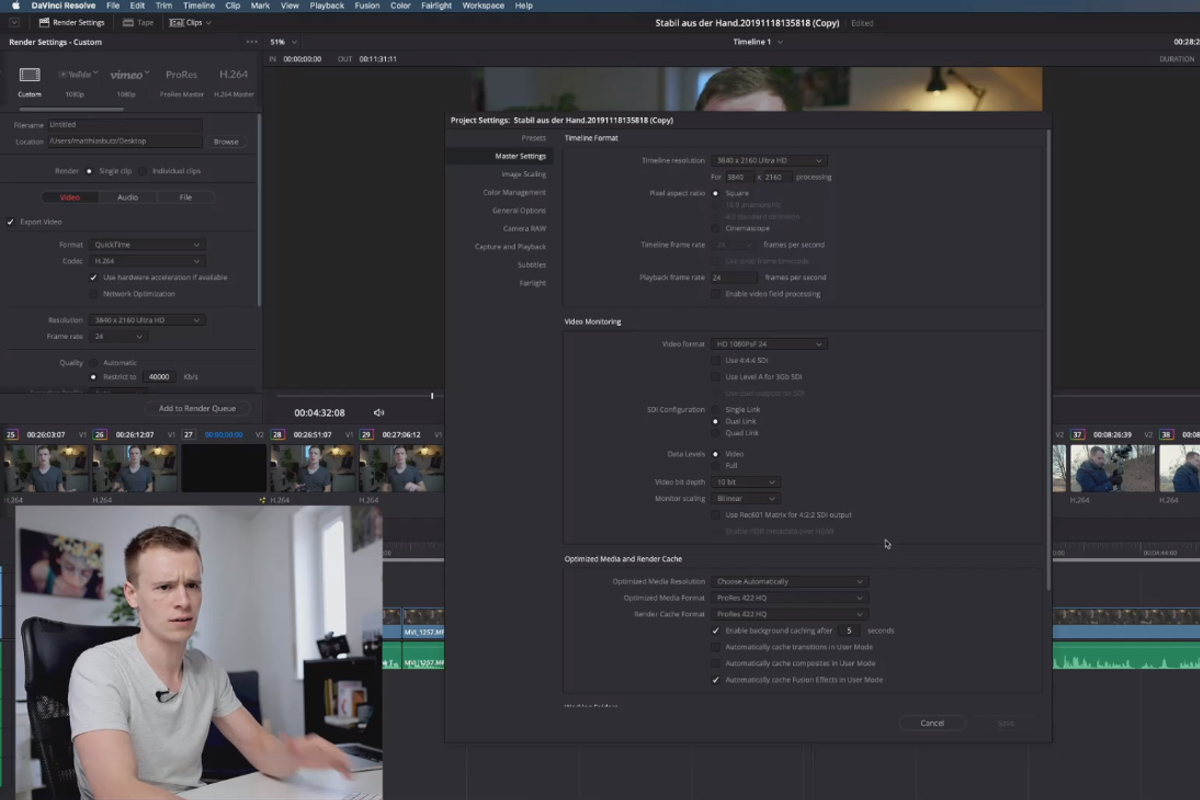 DaVinci Resolve-tutorial: 6.2 | Exportfönster
