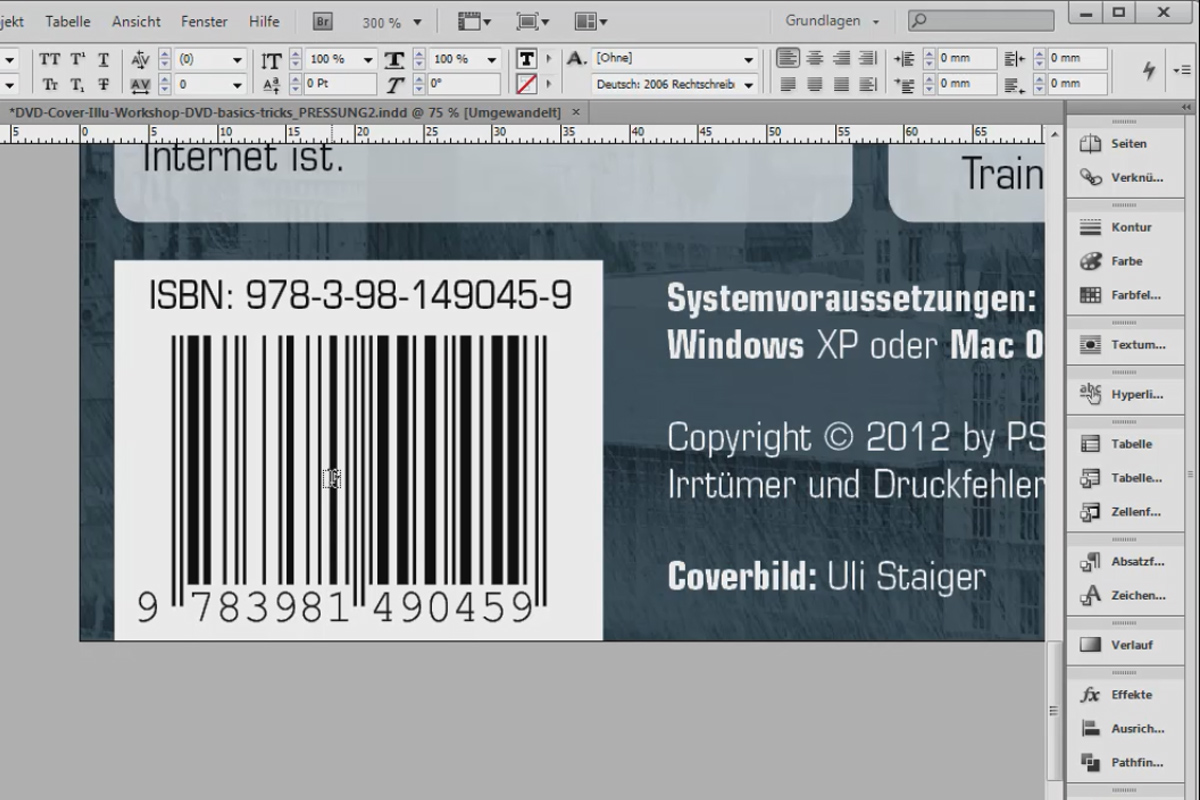 Tips & tricks for Adobe InDesign: Create EAN/barcode/barcode from ISBN with just a few clicks
