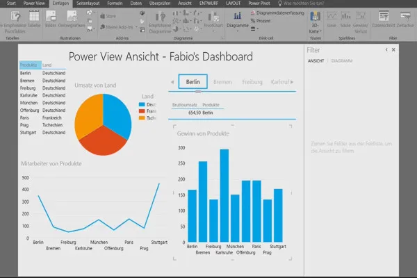 A crea diagrame în Excel: 6.3 | Tablou de bord PowerView