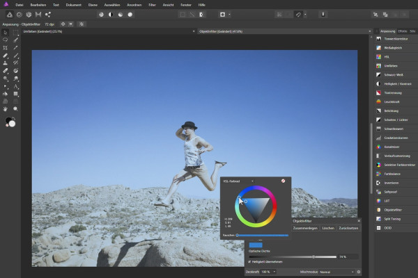 Affinity Photo-opplæring - Grunnleggende: 4.4 | Ombryting og lins Filtre