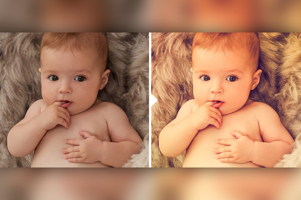 Photo preset for baby photos (Lightroom, Camera Raw): 39 | Warm Welcome