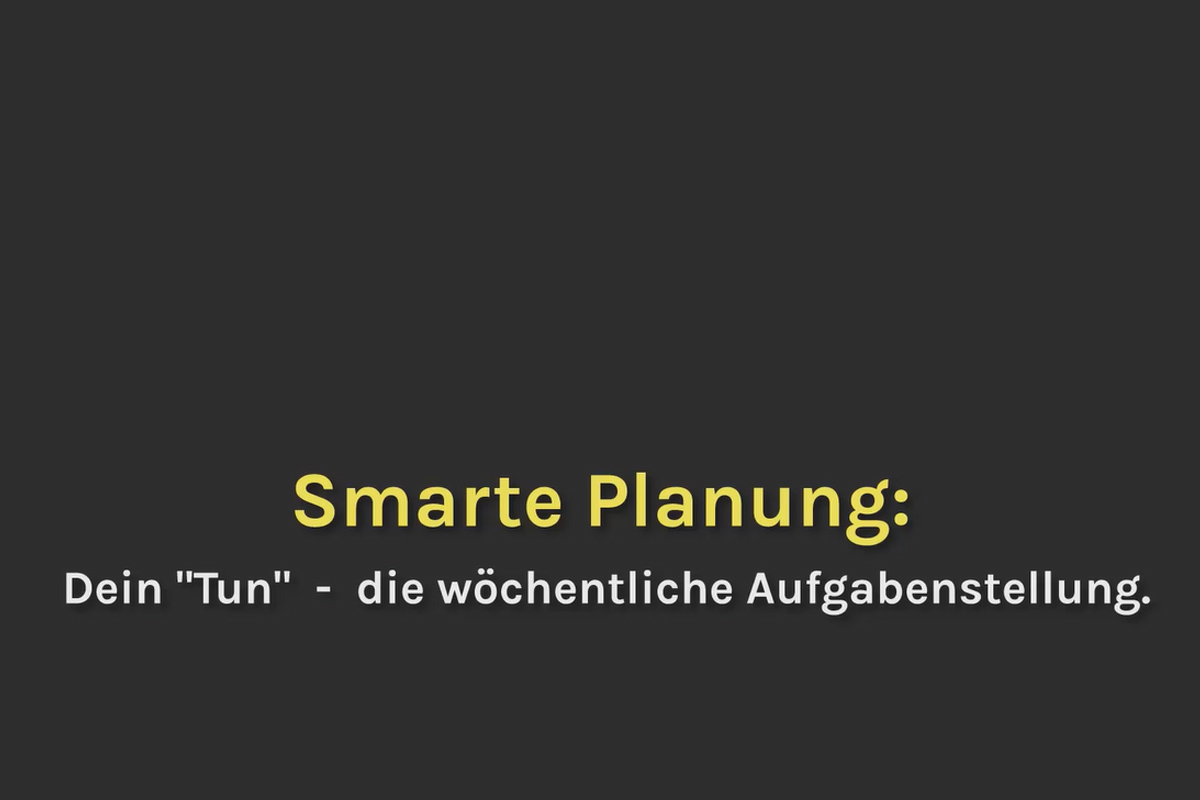 Smart Performance: 10.03 Definir la acción - la tarea semanal