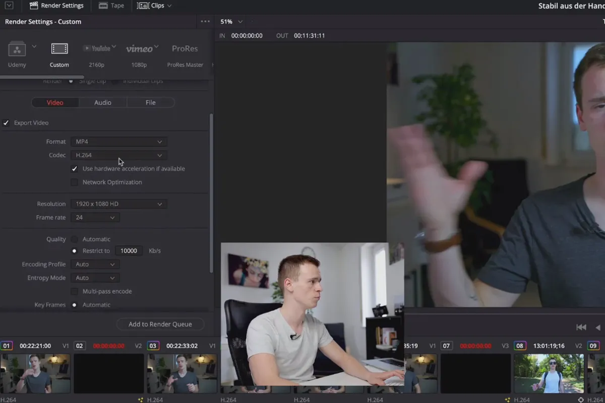 DaVinci Resolve-Tutorial: 6.3 | Die richtigen Export-Einstellungen