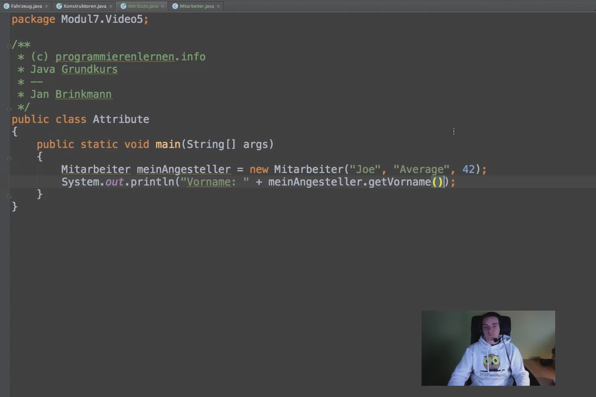 Java aloittelijoille – 7.6 Attribuutit