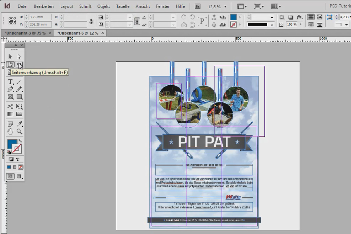 Adobe InDesign tips & tricks: Use the page tool to place pages one below the other, e.g. for puzzles