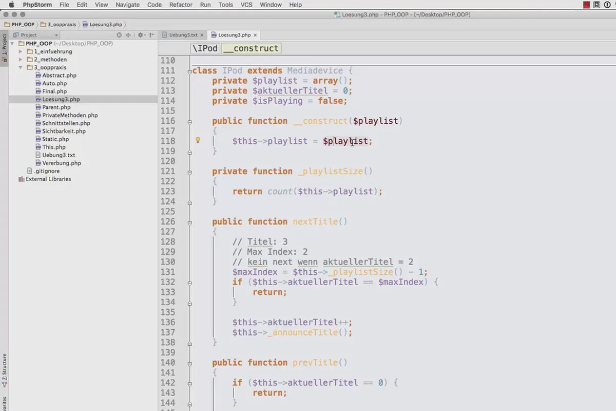 Objektorientert webprogrammering med PHP - 5.12 Løsning #3
