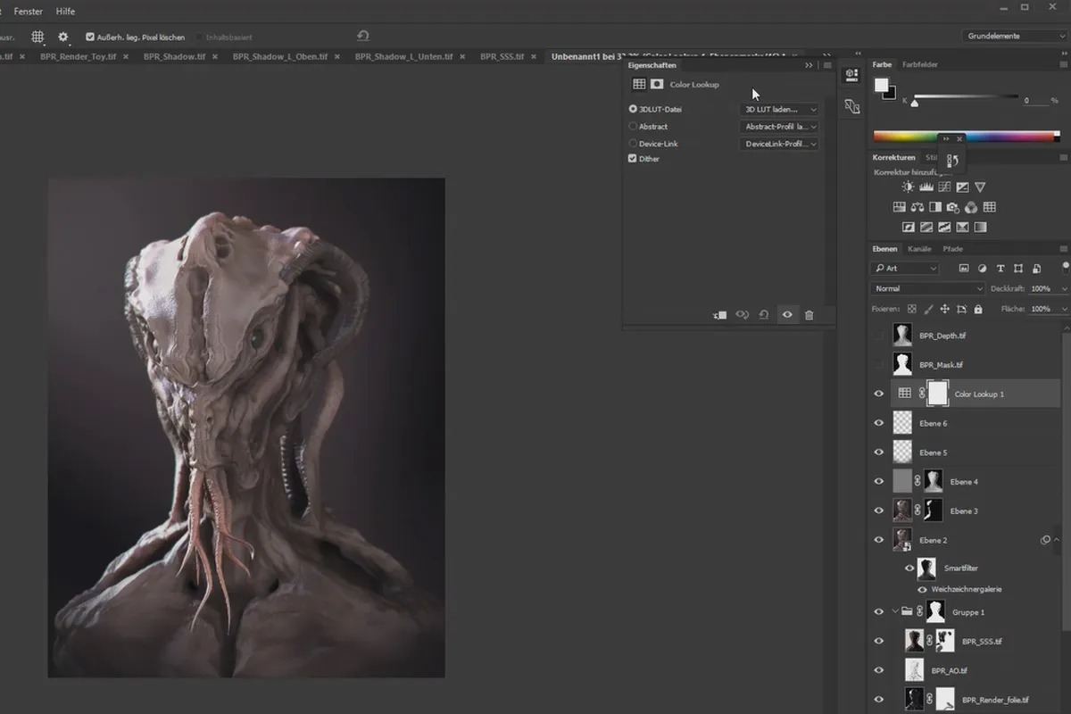 ZBrush für Einsteiger: 10.1.8 Workflow I – Compositing in PS