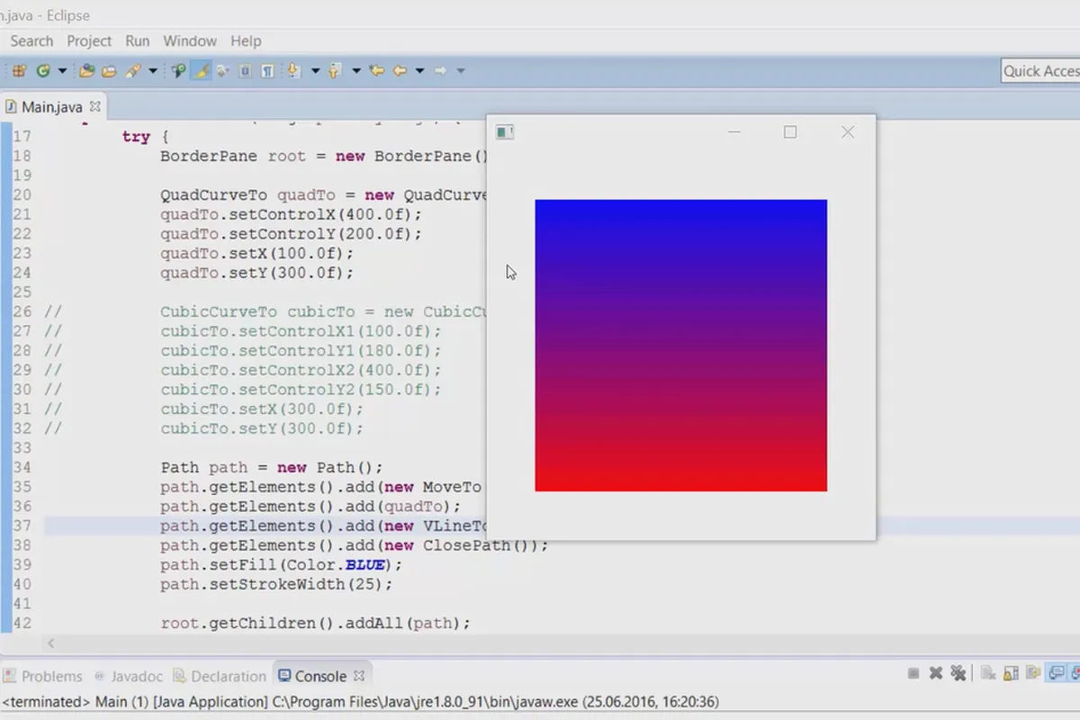 JavaFX für GUI-Entwicklung – 41 Gradient Color und Color