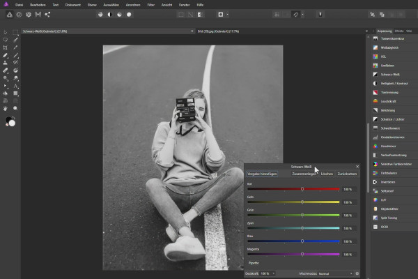 Affinity Photo-opplæring - Grunnleggende: 4.5 | Svart-hvitt
