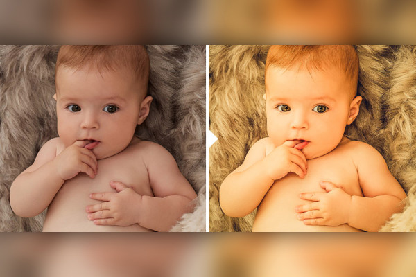 Photo preset for baby photos (Lightroom, Camera Raw): 40 | Yellow Light