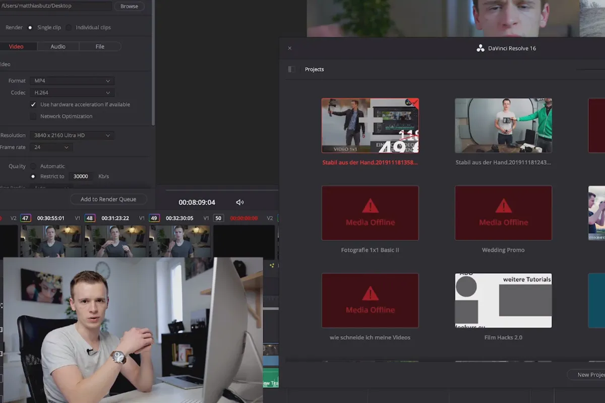 DaVinci Resolve-Tutorial: 6.4 | Projekte archivieren