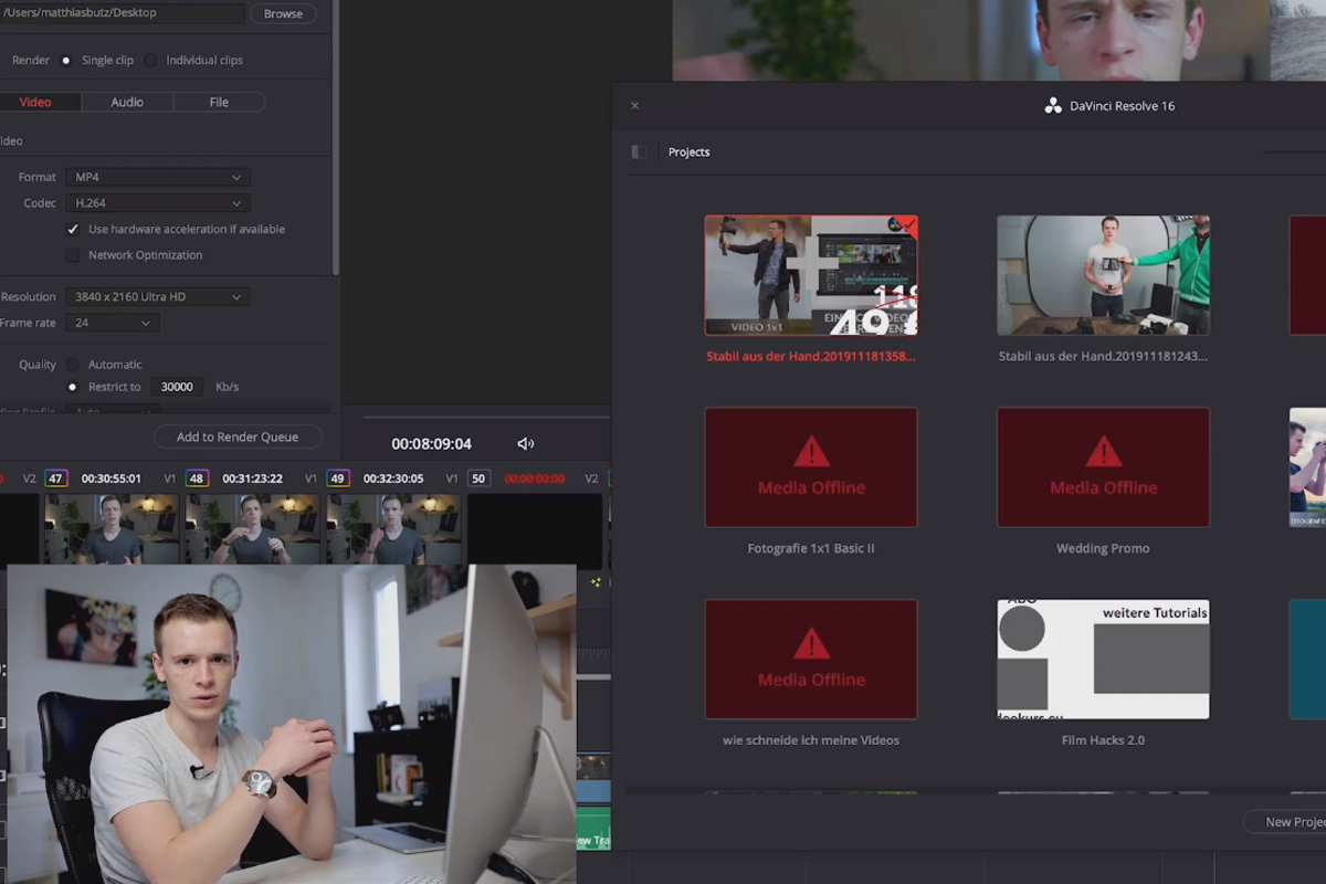DaVinci Resolve-handledning: 6.4 | Arkivera projekt