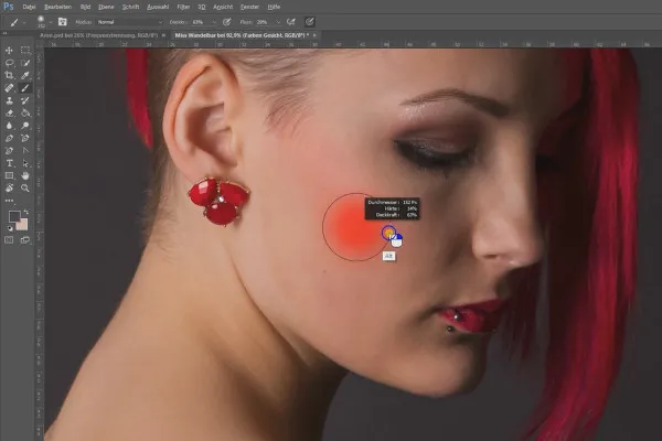 Separazione delle frequenze in Photoshop - 42 colori viso.