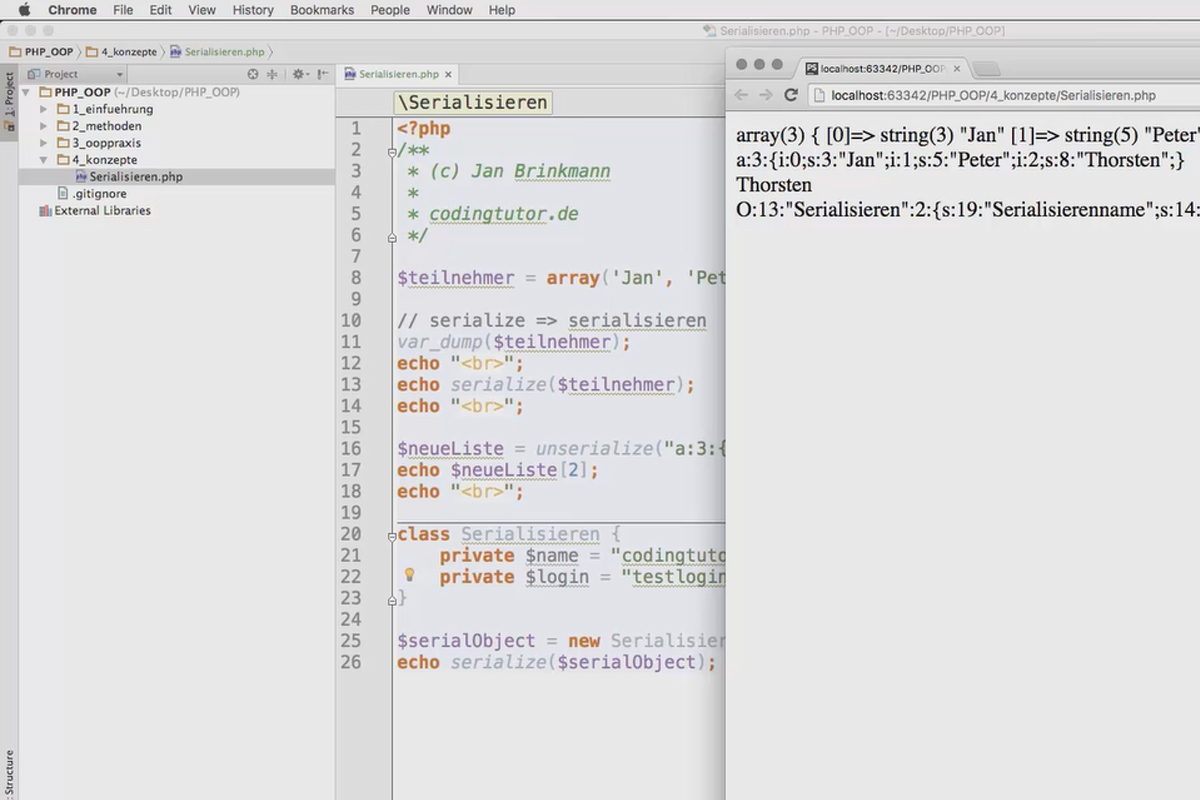 Programación web orientada a objetos con PHP - 6.01 Serialización de datos