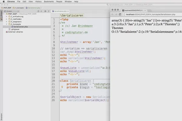 Objektorientert webprogrammering med PHP – 6.01 Serialisering av data