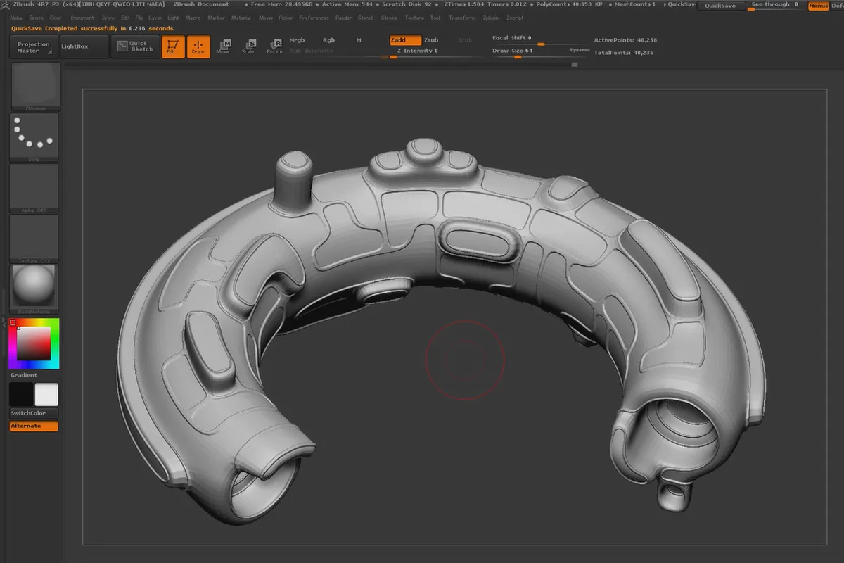 ZBrush 초보자를 위한: 10.2.1 워크플로 II - 모델링