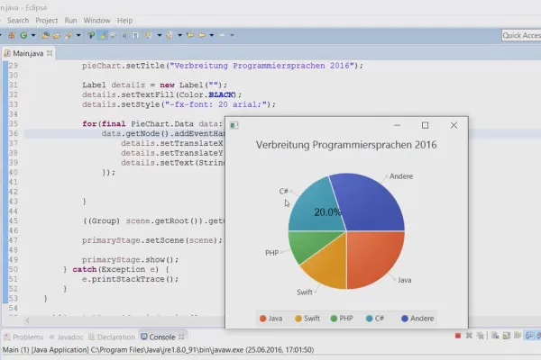 JavaFX for GUI-utvikling - 42 PieChart