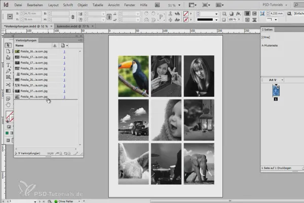 Patarimai ir gudrybės Adobe InDesign programai: greitai lyginti nuotraukas juodai-baltas ir spalvotas.