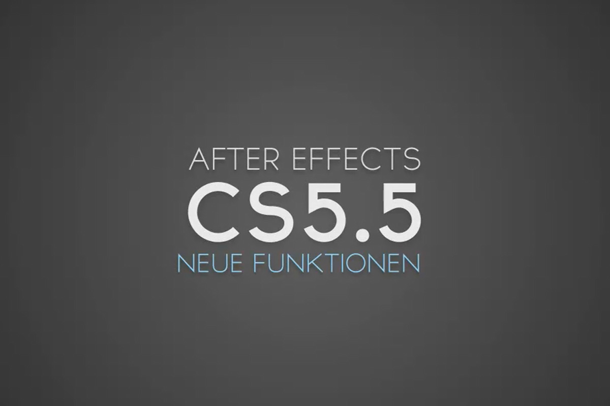 What's new in After Effects CS5.5