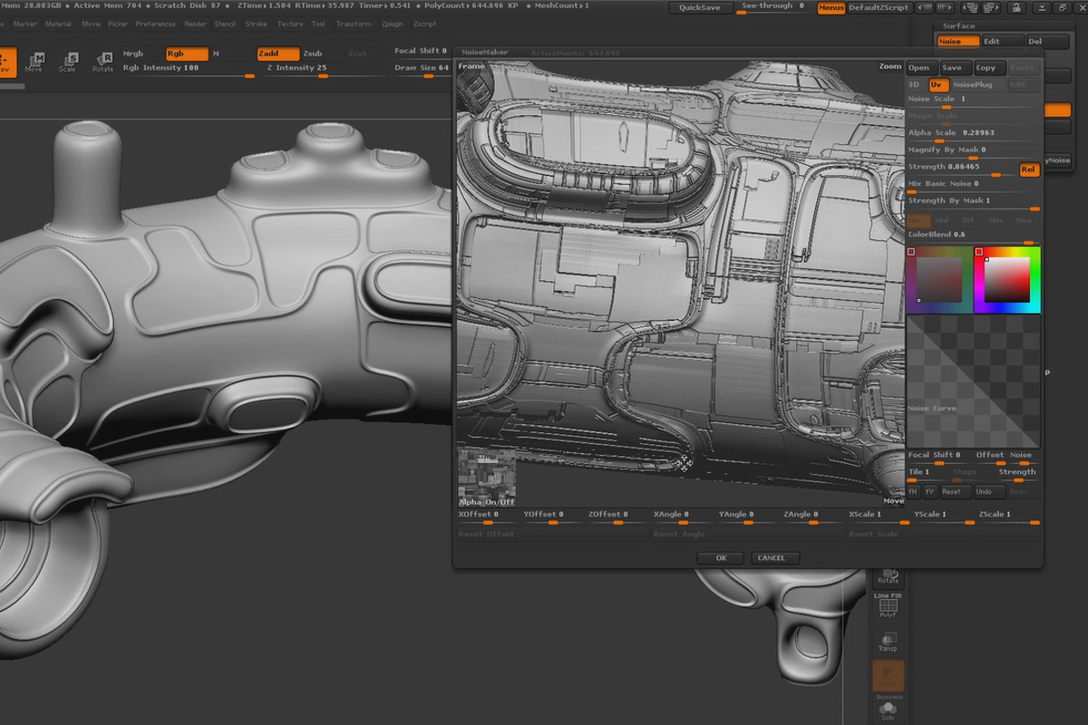ZBrush para principiantes: 10.2.2 Flujo de trabajo II - Ruido Alfa