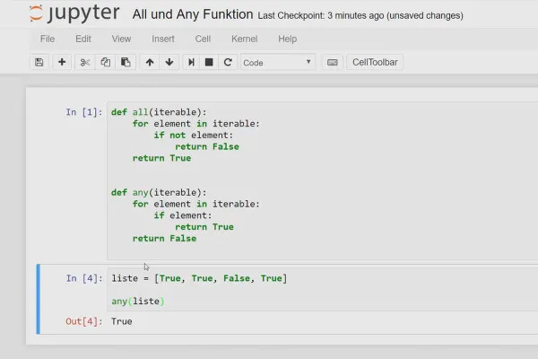 Başlangıç Seviyesi İçin Python Programlama - 43 tane all() ve any() Metotları