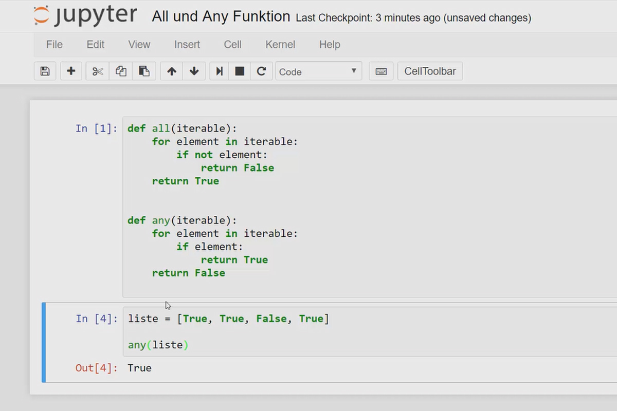 Python-programmering för nybörjare - 43 all()- & any()-metoder