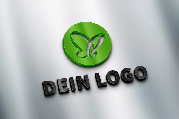 Photoshop-Mockup-skabelon til logoer: moderne 3D-effekt