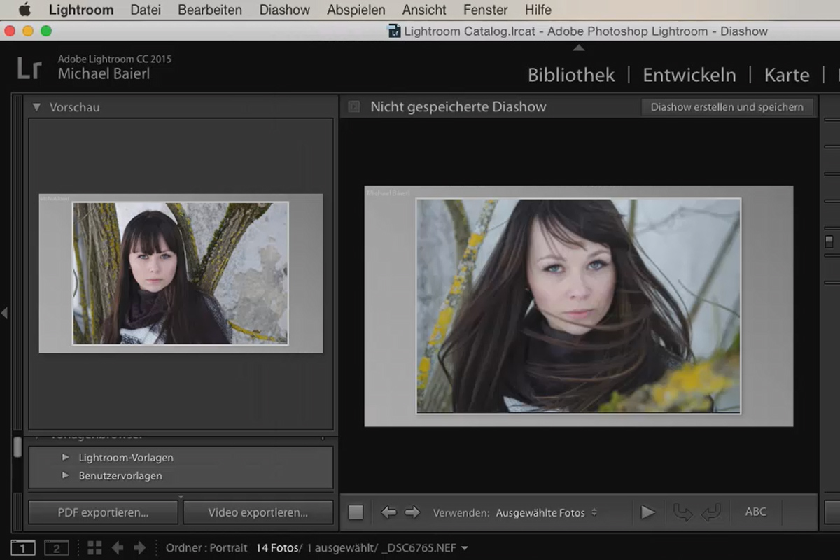 Lightroom para principiantes y expertos: 08 - Presentación de diapositivas - 8.1 - Opciones