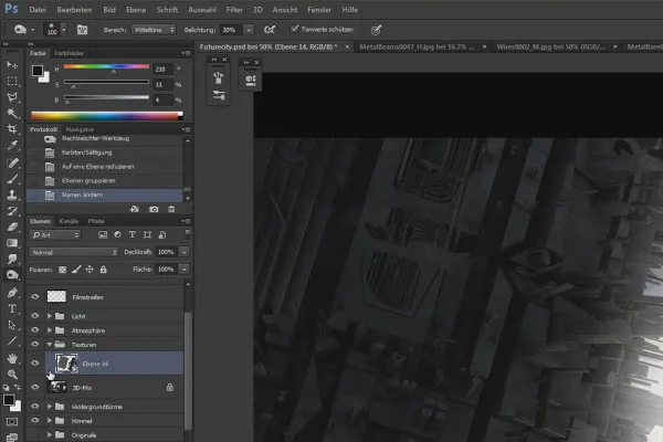 Cinema 4D зустрічає Photoshop: II - 3.2. Вставлення фото-структур.