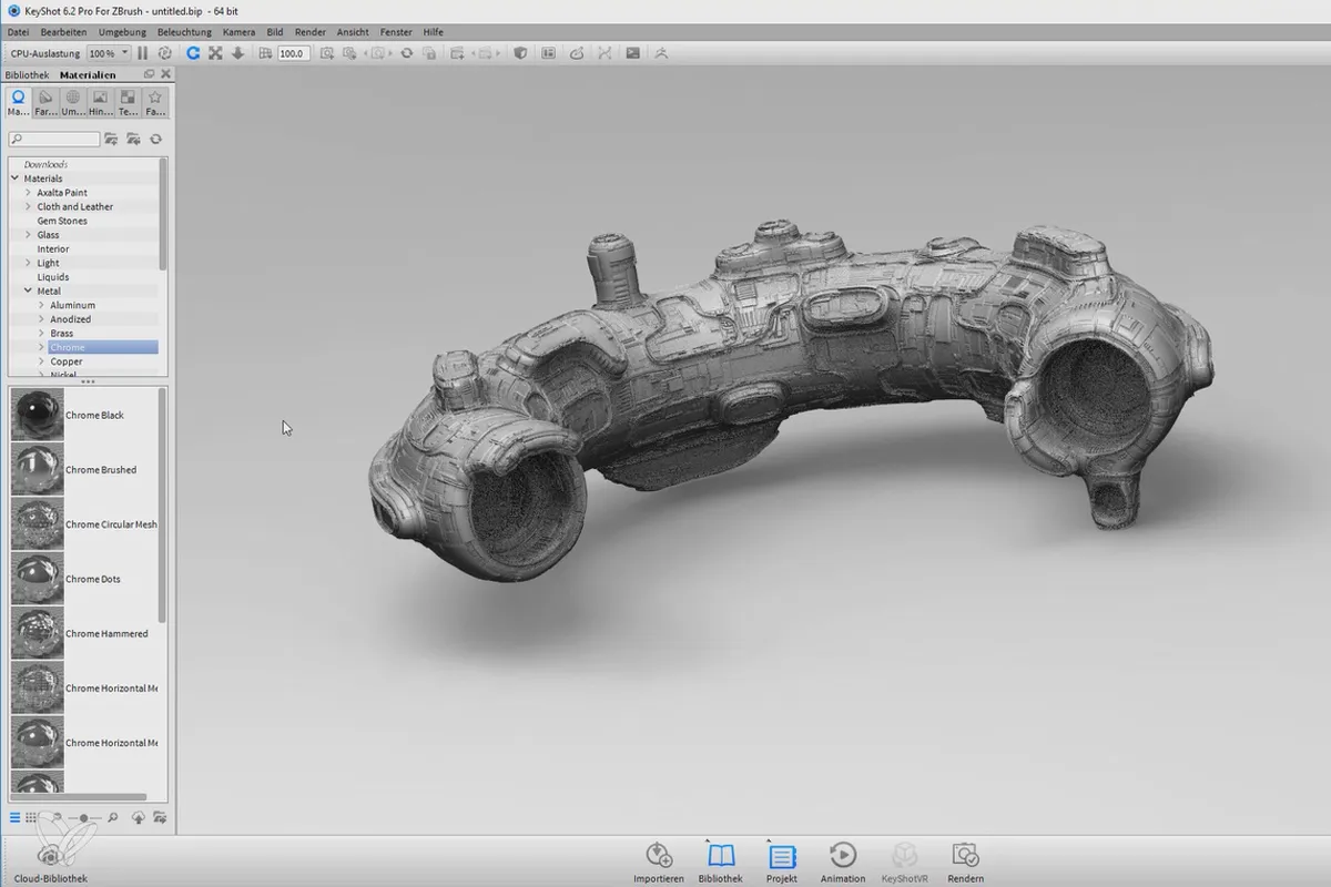 ZBrush 입문: 10.2.3 워크플로우 II - 렌더링