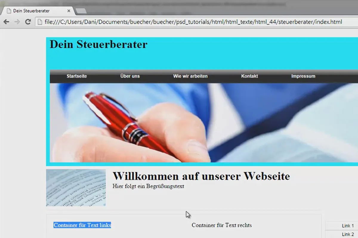 HTML & CSS voor beginners (Deel 44): De inhoudssectie ontwerpen.