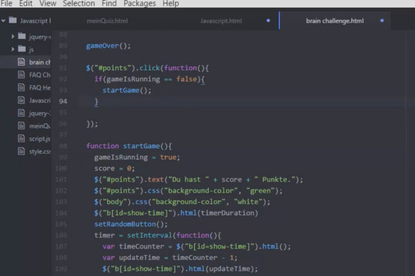 Das ultimative Training für JavaScript und jQuery – 7.5 Brain-Game: JS und jQuery, Teil 3, Timer und Fertigstellung des Spiels