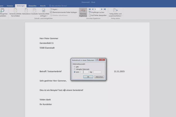 Creare meglio in Word - 44 lettere con stampa unione.