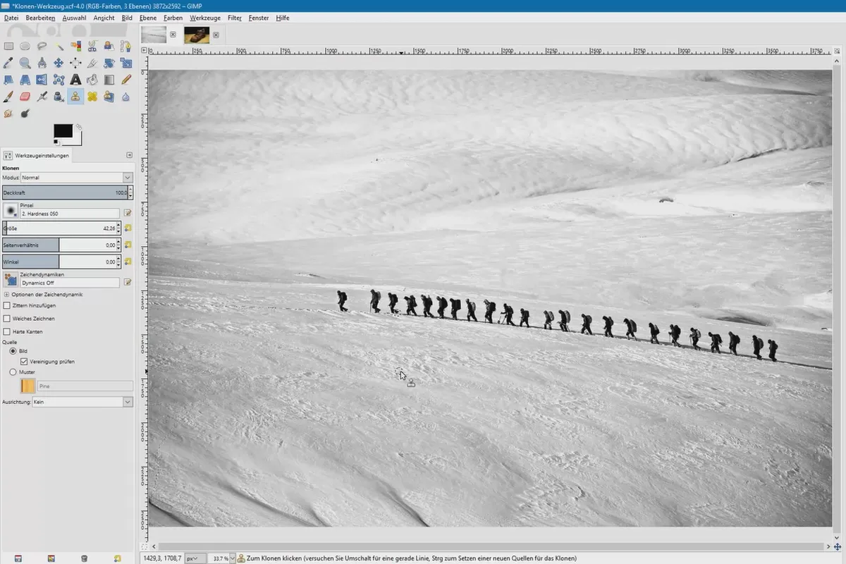 Bildbearbeitung mit GIMP: das Tutorial für Einsteiger – 44 Klonen- und Heilen-Werkzeug