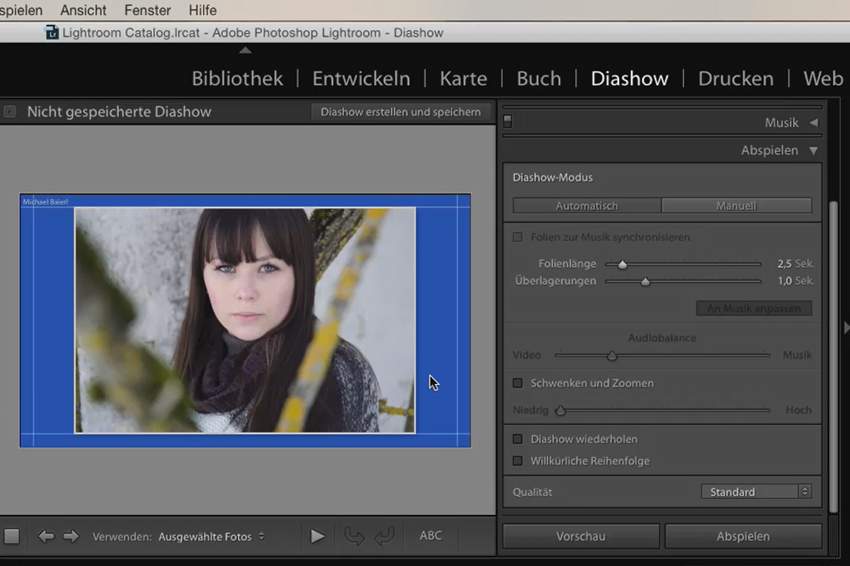 Lightroom para principiantes y niveles intermedios: 08 - Pase de diapositivas - 8.2 - Crear pase de diapositivas