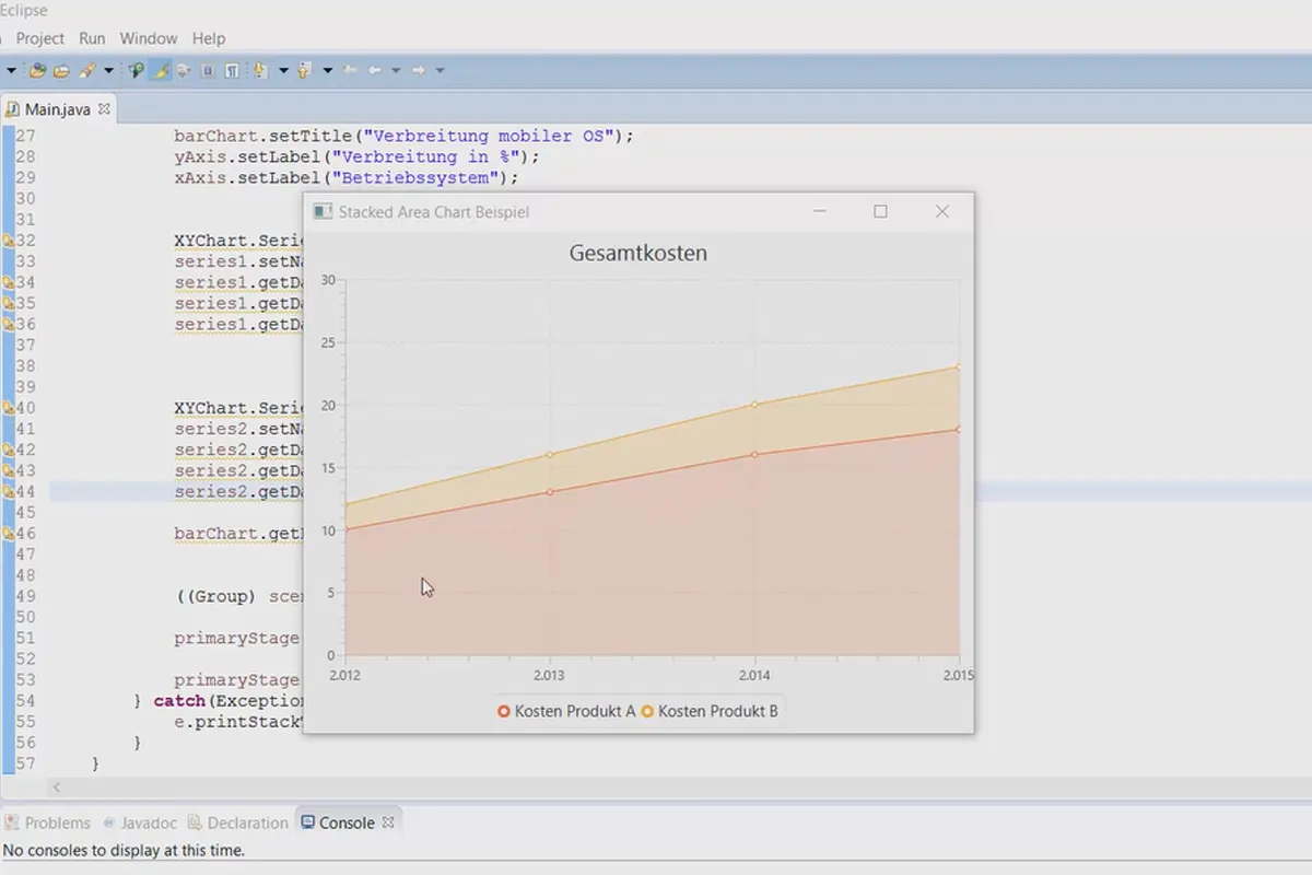 JavaFX for GUI-utvikling - 45 (Stable) AreaChart