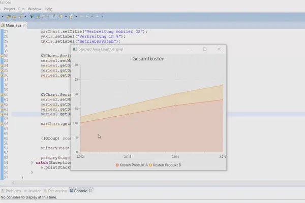 JavaFX für GUI-Entwicklung – 45 (Stacked) AreaChart