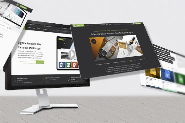Photoshop-Mockupmall för skärmdumpar av webbplatser, PowerPoint-presentationer och liknande - Version 1.