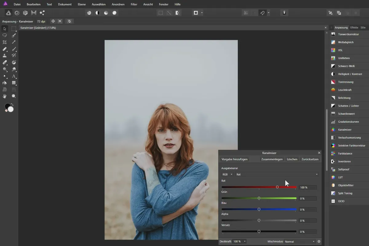 Affinity Photo-Tutorial – Grundlagen: 4.9 | Kanalmixer