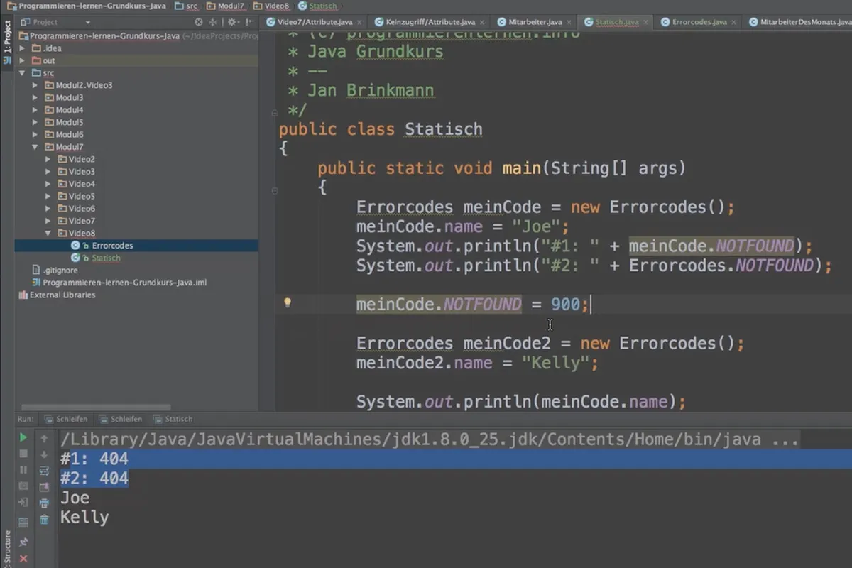 Java untuk Pemula - 7.11 Atribut dan Metode Statis