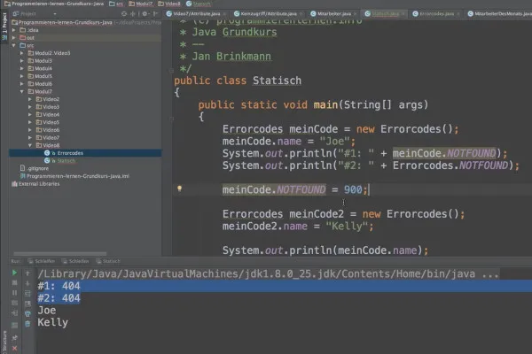Java untuk Pemula - 7.11 Atribut dan Metode Statis
